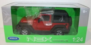 Welly NEX 1/24 Scale 22489W - 2007 Jeep Wrangler - Red - Hard Top - Picture 1 of 9