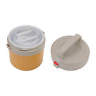 Wax Yellow Thermal Insulated Lunch Box Comfortable Handle Bento Thermal