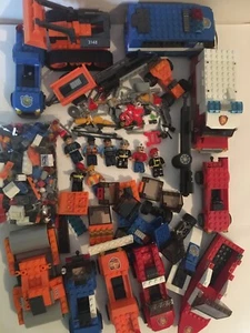 Mega Bloks Police Fire Patrol Rescue Construction Worker Set Tools Hat Figures - Picture 1 of 12