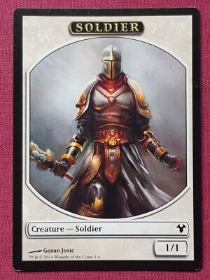 Magic The Gathering MODERN EVENT DECK SOLDIER SPIRIT token card MTG - Image 1 of 2