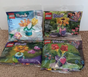 LEGO Friends Flower lot of 4: (30634, 30404, 30417, 30408) New Sealed! - Picture 1 of 6