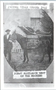 JACKSONVILLE, Oregon OR FIRST AMBULANCE RPPC Postcard - Picture 1 of 2