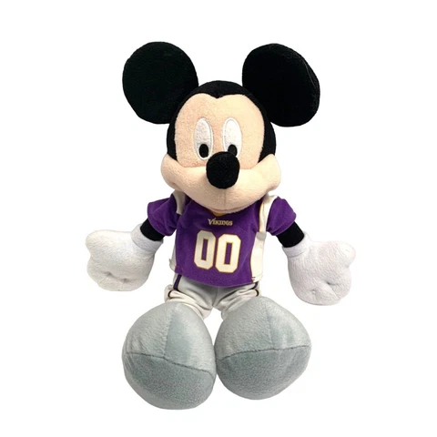 Disney NFL Mickey Mouse Plush Stuffed Animal Toy Minnesota Vikings 2011 15 in Ta Cover