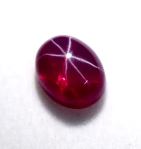 New! Certified Red Star Ruby10-12 Ct Approx. Ring Size Cabochon Loose Gemstone - Picture 1 of 7