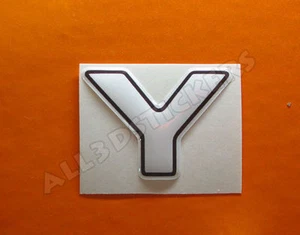 Autocollant Résine Lettre Y 3D Couleur Blanc Taille 25mm - Imagen 1 de 1