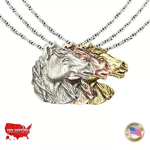 Creative Pewter Designs Horse Head Necklace & Pendant, M139PEN - Picture 1 of 5
