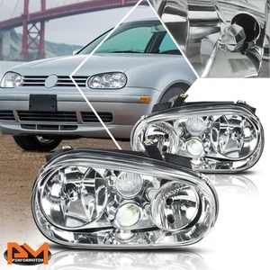For 99-06 Volkswagen Golf/Cabrio Chrome Housing Headlight w/Projector Fog Lamp - Bild 1 von 7