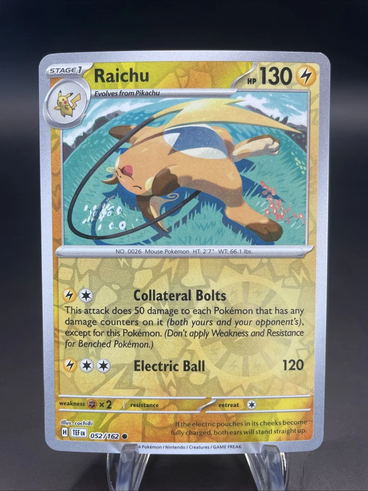 Raichu 052/162 Sv05: Temporal Forces Reverse Holo Light Play - Image 1 of 1