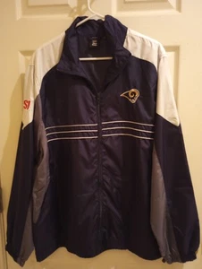 Los Angeles Rams Windbreaker Jacket Mens Large Sports Illustrated Reebok - Picture 1 of 11