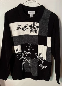 Alfred Dunner Long Sleeve Floral Pullover Top Weater Size Small. WB9 - Picture 1 of 4