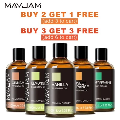 MAYJAM 100ml Essential Oils Pure Natural (Aromatherapy) for Diffuser Oil Burners - Image 1 of 4