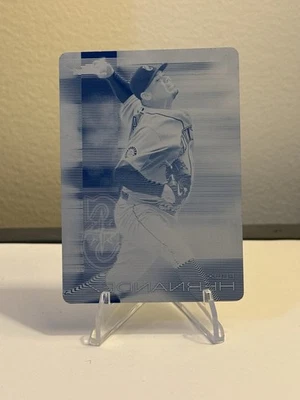 2016 TOPPS FINEST Printing Plate Cyan 1/1 FELIX HERNANDEZ #52 MARINERS CY YOUNG - Image 1 of 2