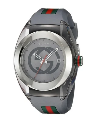 Gucci Sync XXL Men's Gray Rubber Band Watch - YA137109 ($670 MSRP) - Image 1 of 4