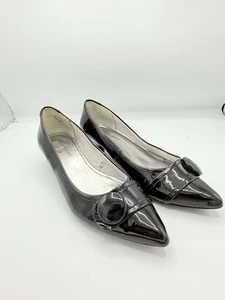 Anne Klein schwarze Lackleder Akzent Kitten Heels 8,5 m adrette alte Geld 2039 - Bild 1 von 11