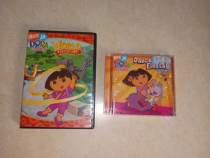 Nick Jr Dora the Explorer Video: World Adventure DVD 2006 & Dora CD Dance Fiesta - Picture 1 of 6
