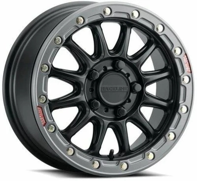 Raceline A14 Alpha Beadlock Wheel - 15x7 - 5.5+1.5 (53mm) - 5/4.5 - Black/Gunmet - Image 1 of 4