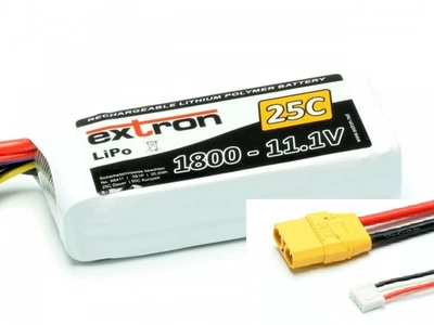 3S Lipo Extron X2 LiPo 3S 11,1V 1800mAh 25C/50C Akku NEU  - Bild 1 von 3