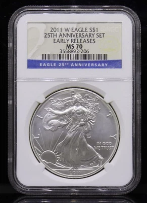 2011-W American Eagle 25TH Anniversary Set NGC MS70 - Image 1 of 4