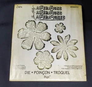 Tim Holtz Sizzix Die TATTERED FLORALS Bigz Flower Alterations 656640 - Picture 1 of 4