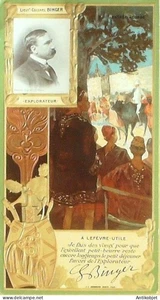 Chromo Lefevre Utile LU Binger Colonel "Explorateur" Autographe 1896 - Picture 1 of 2