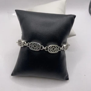 Brighton Silver Tone Chain Link Bracelet w/ Charm Pendant (36.53g) - Picture 1 of 12