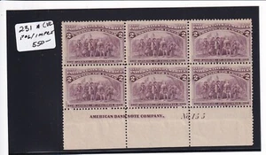 2c Columbian Sc #231 PB/6 w/Imprint, MH (62803) - Picture 1 of 1
