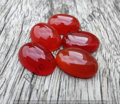 Cabujón con forma ovalada de ónix rojo al por mayor de piedras preciosas para joyería 3x5 mm - 18x25 mm Foto 1 de 4