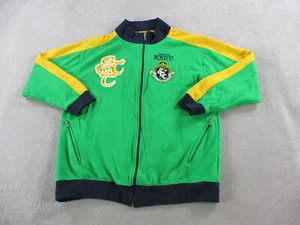 Enyce Jacket Mens Large Green Yellow Track Full Zip Hip Hop Streetwear Y2K VTG - Picture 1 of 12