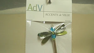 Book mark butterfly blue & green on wire new in package fast free shipping - Bild 1 von 2