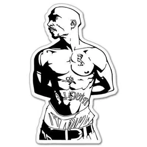 Tupac Shakur rap Vynil Car Sticker Decal - Select Size - Bild 1 von 1