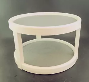 Tocadiscos Lazy Susan de 2 niveles blanco 10" con superficies antideslizantes - Imagen 1 de 3