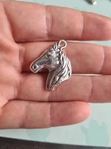 Steed Horse Head Charms, 28 x 22mm, Silver, Findings, UK Seller - Picture 1 of 6