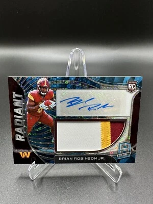 2022 Panini Spectra Brian Robinson Rookie Patch Auto Blue Disco Prizm /50 RPA - Image 1 of 2