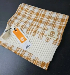 Timberland Scarf Buffalo Plaid Beige Off-White FabFitFun Fall 2023 NEW 10" x 68" - Picture 1 of 4