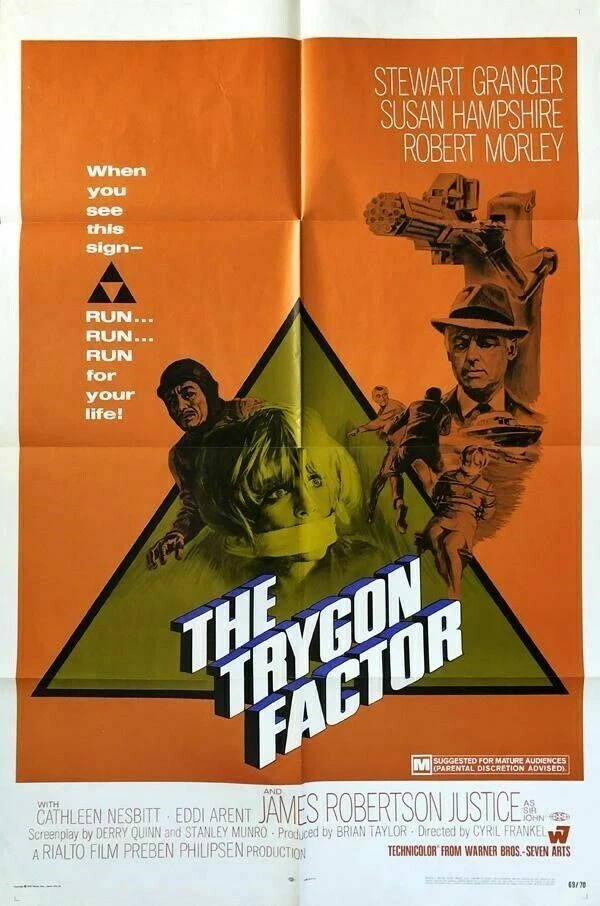 The Trygon Factor Stewart Granger Susan Hampshire Edgar Wallace Original Poster - Bild 1 von 1