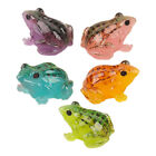5PCS Mini Frog Resin Frog Decorations Frog Statues Cartoon Small Frog Decors