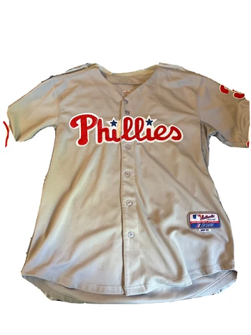 Phillies Jersey -Cliff Lee #33 Jersey Majestic Authentic Collection Size:50 Gray Cover