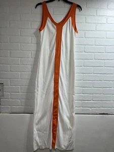 NWT! Flamingo Dress White and Orange Color Block Tank Top Dress Size LARGE - Picture 1 of 8