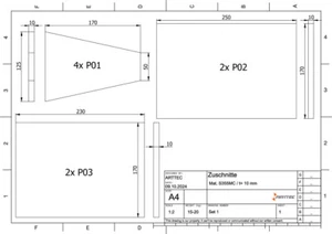 Laserteile Dicke 10 mm, Material S355MC gebeizt & gefettet - Bild 1 von 8