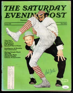 Bob Feller Indians Signed Autograph Saturday Evening Post Magazine JSA Authentic - Picture 1 of 1