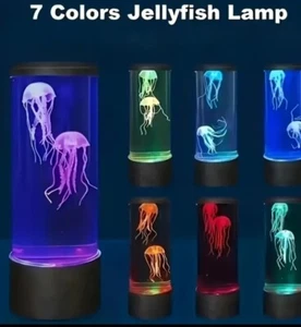 Jellyfish Lava Lamp Aquarium 7 Color LED Lighting Fish Tank Lamp Night Light - Picture 1 of 7
