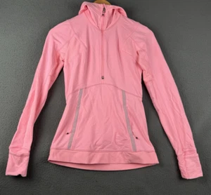 Lululemon Mujer 4 Invierno Sprinter Sudadera con Capucha Cremallera Chaqueta Coral Rosa Plegable Cola de Caballo - Imagen 1 de 17