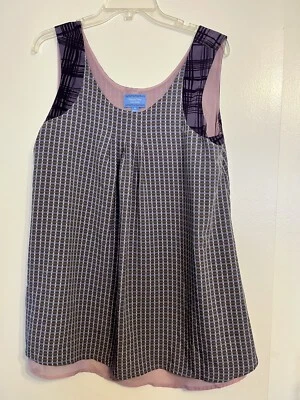 Top sin mangas Simply Vera Wang para mujer talla mediana púrpura Foto 1 de 4