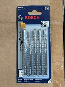 Bosch T144D 4" x 6 TPI HCS T-Shank Jigsaw Blades 5 Pack - Picture 1 of 4