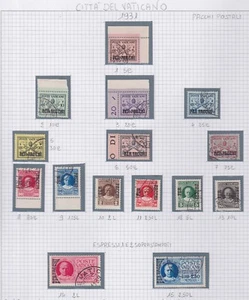 Vatican 1931 Packs Post Soprast. Series Cpl. Of 15 Values Used (Cod.7579) - Picture 1 of 1