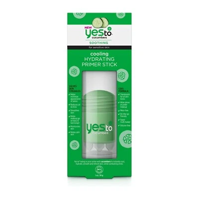 Yes To Cucumbers Primer Stick Soothing Sensitive Skin Cooling Hydrating Calming - Image 1 of 4