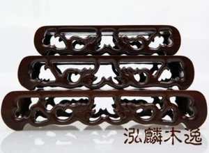 3PC Hard Wood Stand of Netsuke,Snuff bottle,Carving Display  - Picture 1 of 1
