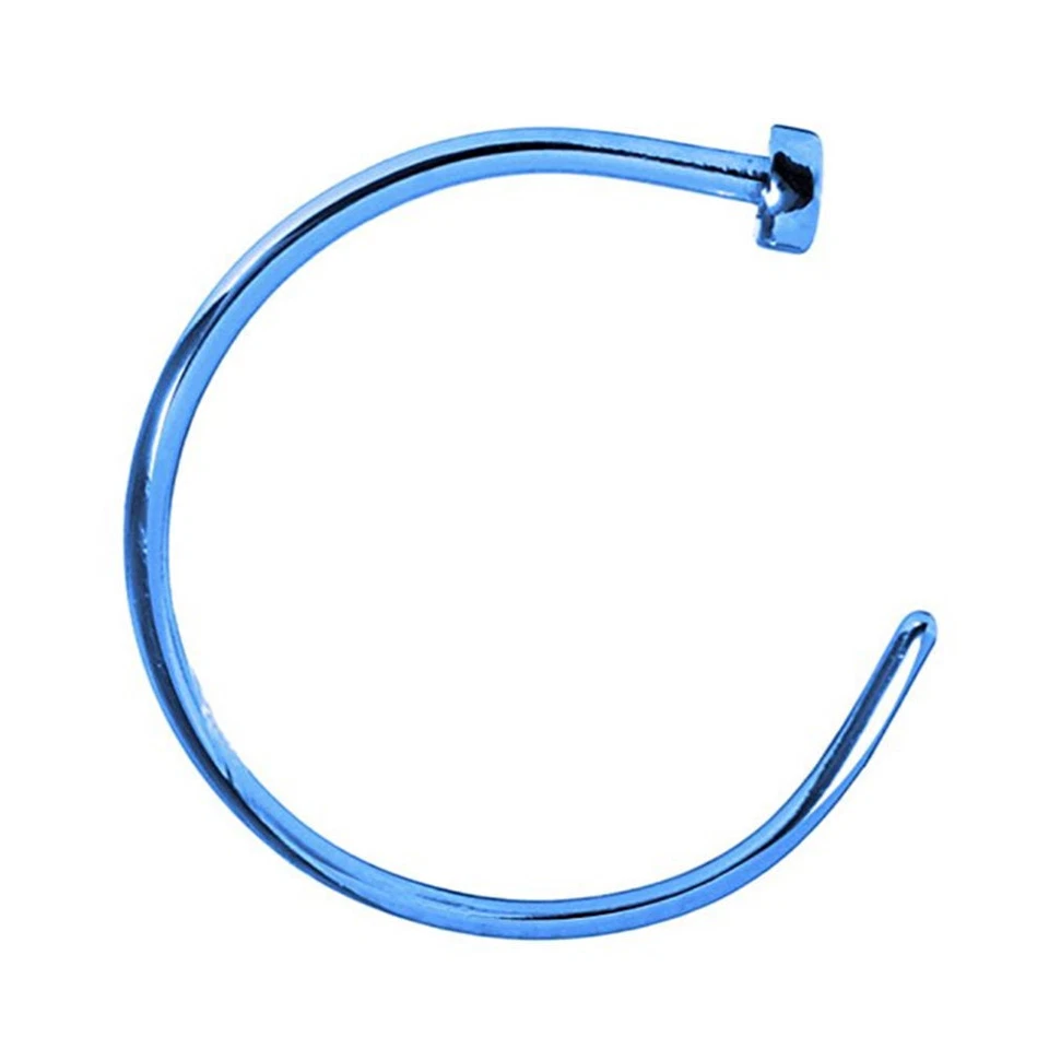 Nose Hoop Ring 22 Gauge (0.75mm) Anodized Stainless Steel 1pc - Image 1 of 1