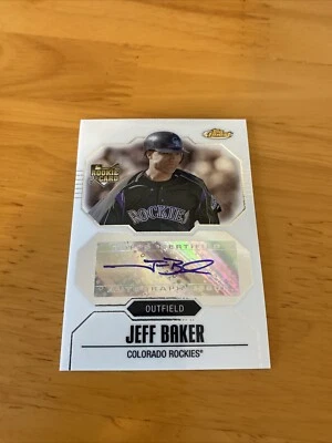 Topps Finest 2007 automático #159 Jeff Baker RC - Colorado Rockies Foto 1 de 2