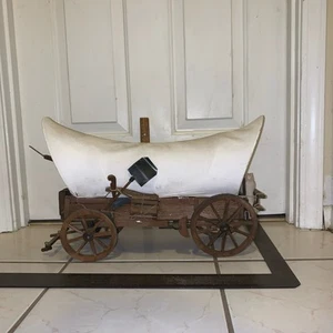 VINTAGE HAND CRAFTED CONESTOGA COVERED WAGON - Picture 1 of 16